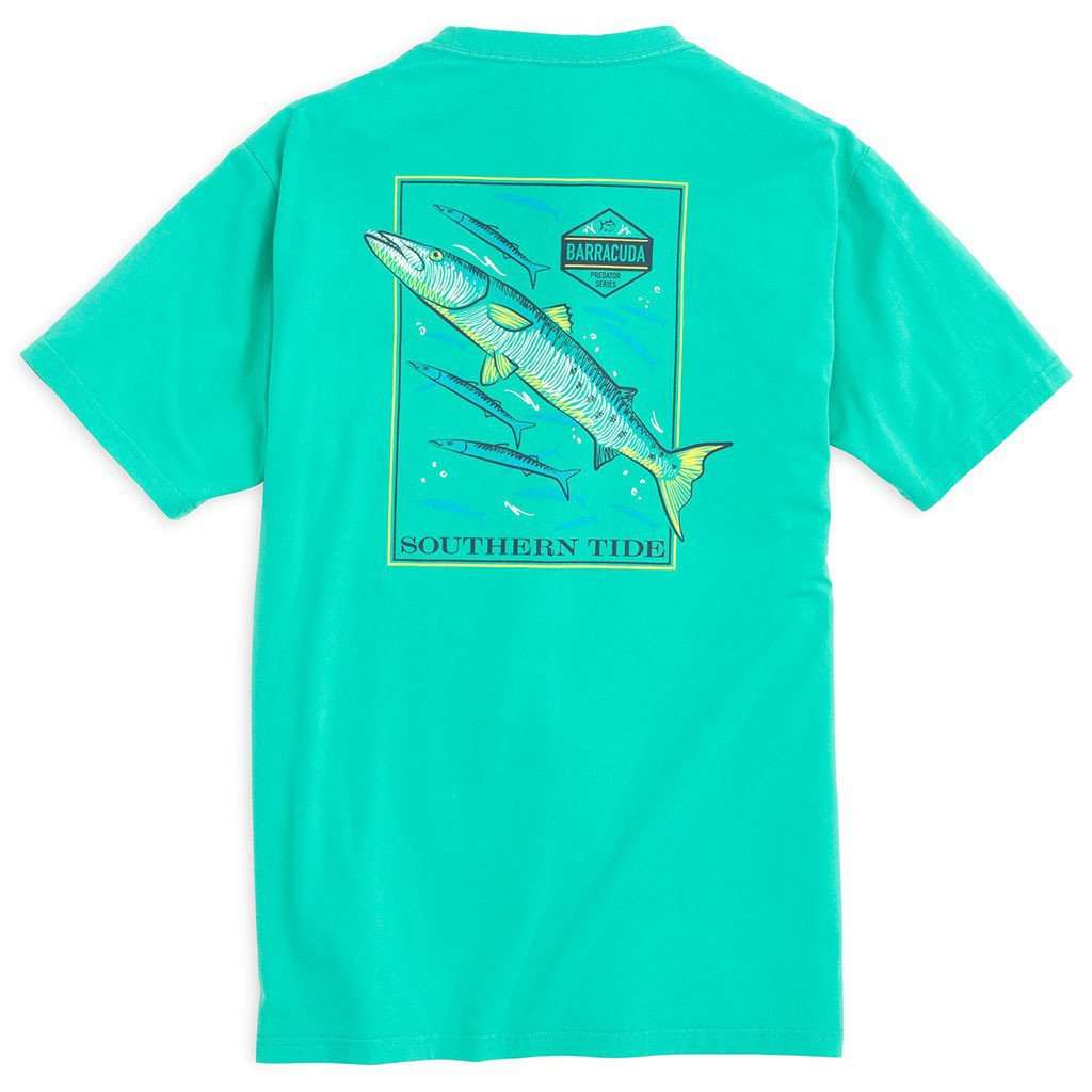 Southern Tide Predator Series Barracuda Tee Shirt in Tropical Palm