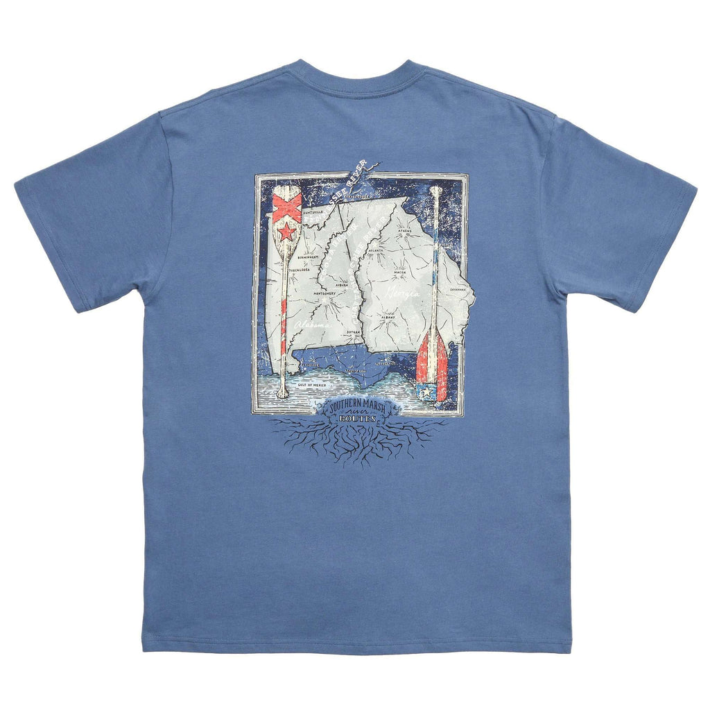 Southern Marsh River Route Collection - Alabama & Georgia Tee in ...