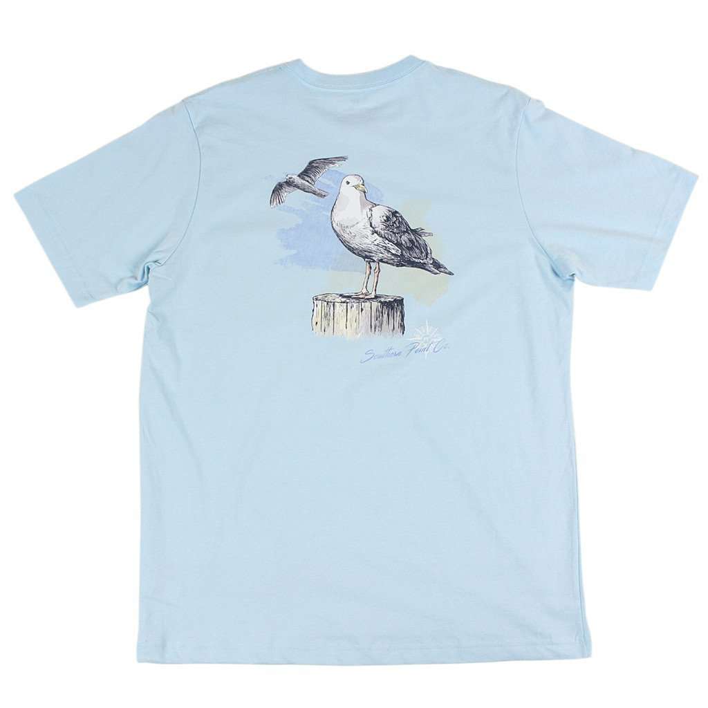 Southern Point Seagull Tee in Light Blue – Country Club Prep