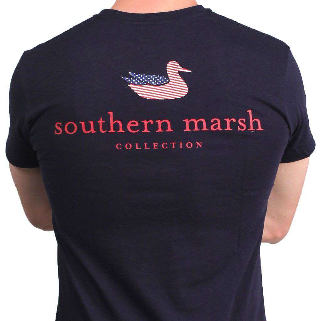 Southern Marsh Authentic Flag Tee in Navy – Country Club Prep