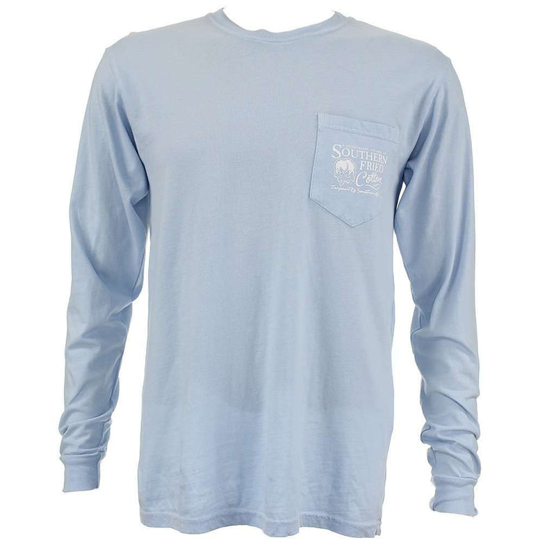 Southern Fried Cotton Southern Pledge Long Sleeve Tee Shirt in Chalky Blue