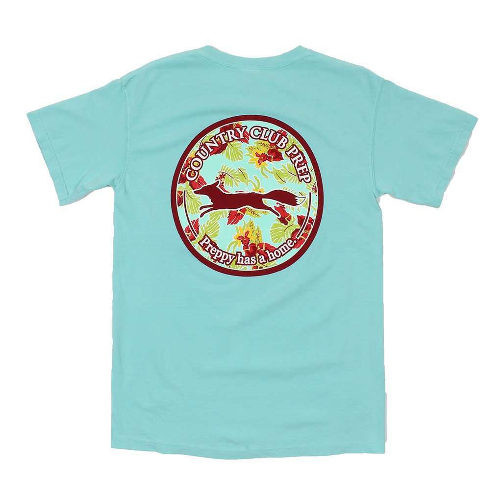 Country Club Prep The Hawaiian Fill Original Logo Tee Shirt in Chalky Mint