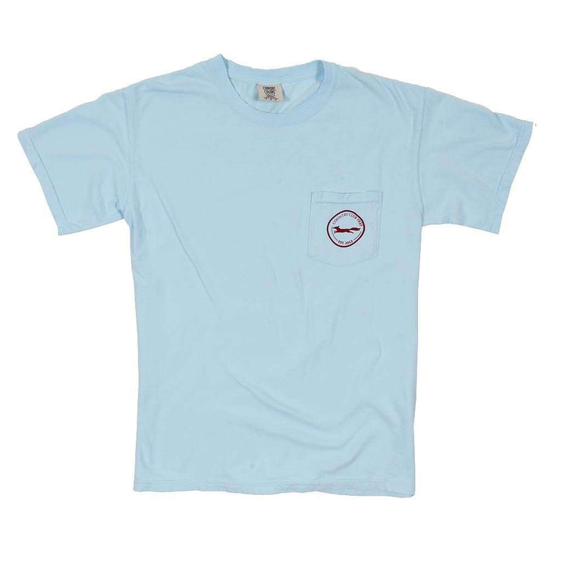 Country Club Prep The Hawaiian Outline Logo Tee Shirt in Chambray