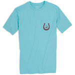 Southern Tide Trifecta Tee Shirt in Crystal Blue