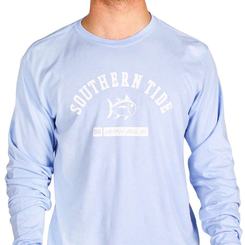 Southern Tide UNC Long Sleeve Campus Tee in Carolina Blue