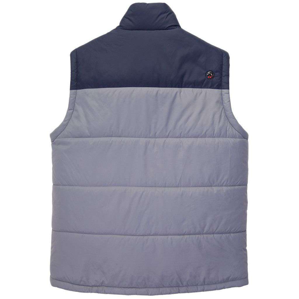 Southern Proper Campground Vest in Grisaille Grey & Navy