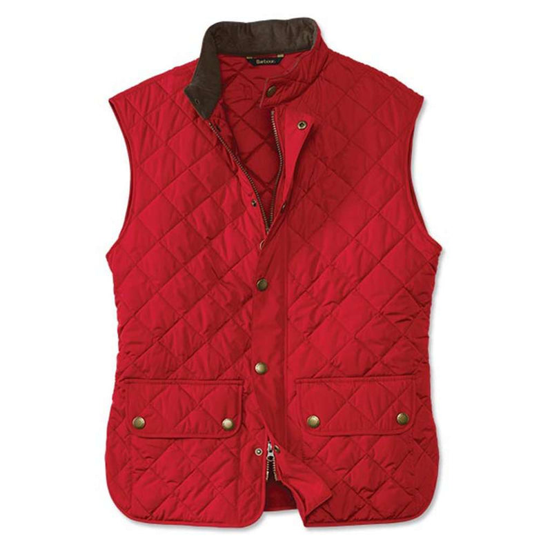 barbour red gilet