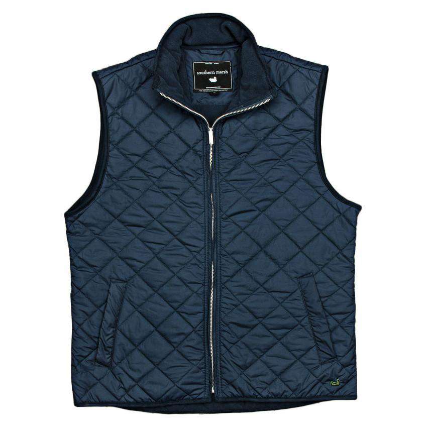 Southern Marsh Marshall Quilted Vest in Navy