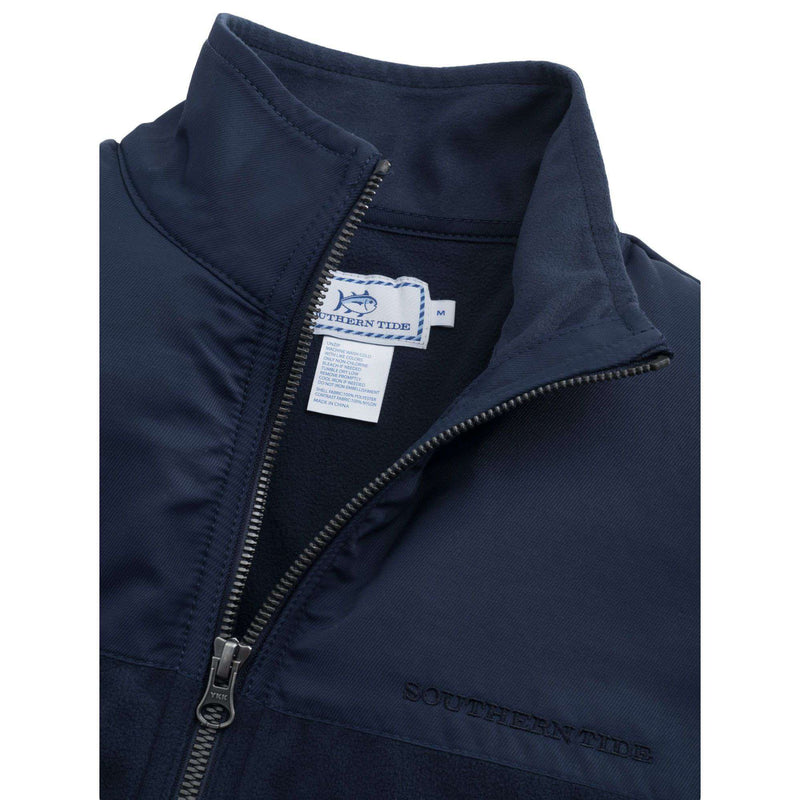 Southern Tide Navigational Fleece Vest in True Navy