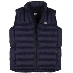 Lacoste Quilted Down Vest in Navy