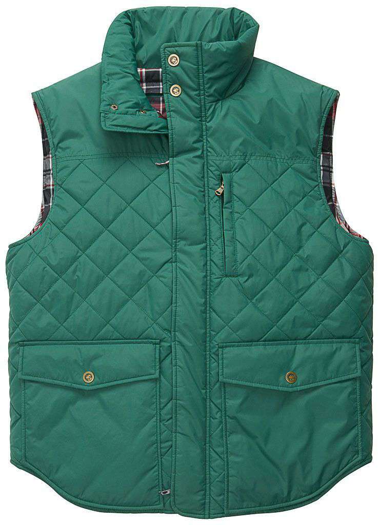 Southern Proper Varsity Vest in Hunter Green