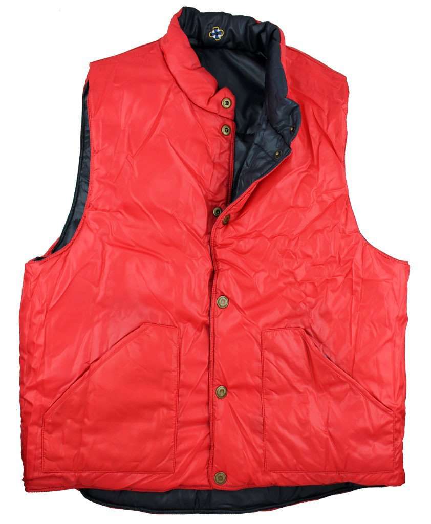 Castaway Clothing Reversible Vest in Navy and Red