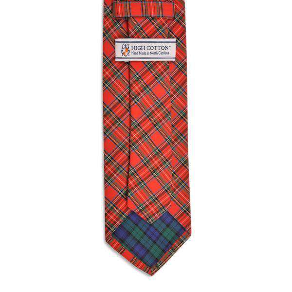 High Cotton Macintosh Tartan Necktie in Red Plaid