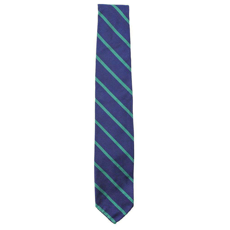 Res Ipsa Mogador Neck Tie in Navy with Green Stripes – Country Club Prep