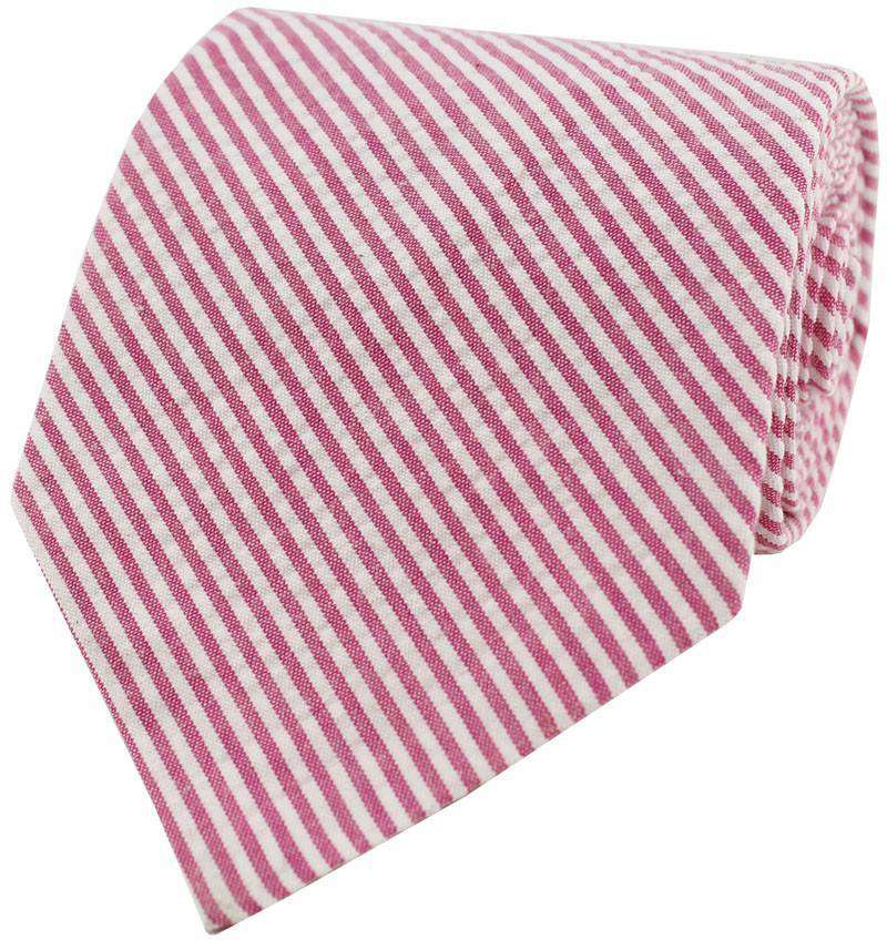 Just Madras Pink Seersucker Tie – Country Club Prep