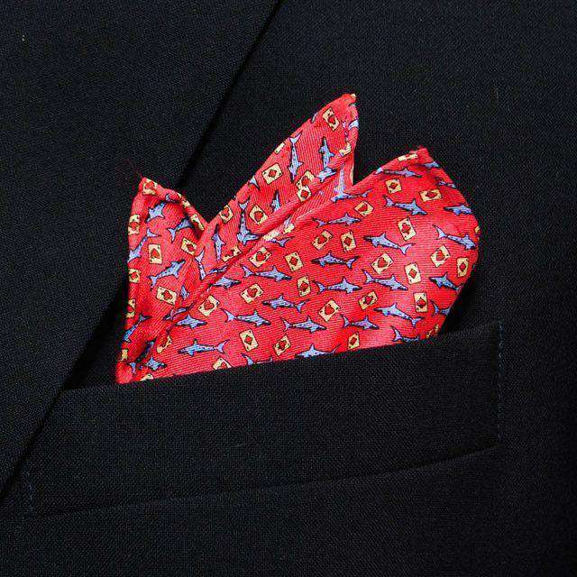 Card Shark Pocket Square in Red by Peter-Blair – Country Club Prep