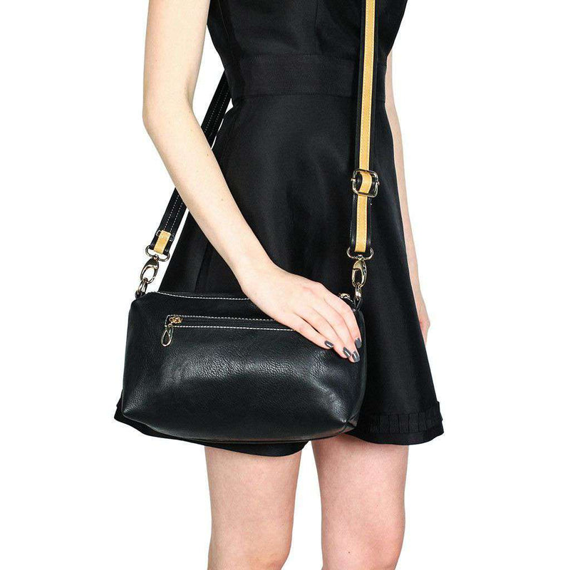 Faux Leather Cross Body Bag in Black by Street Level