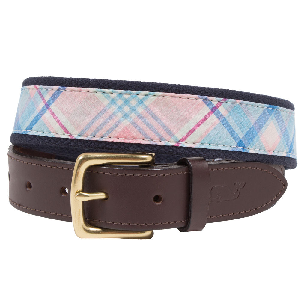 Plaid Canvas Club Belt by Vineyard Vines