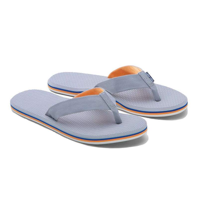 Hari Mari Men's Dunes Flip Flop in Gray, Blue & Orange – Country Club Prep