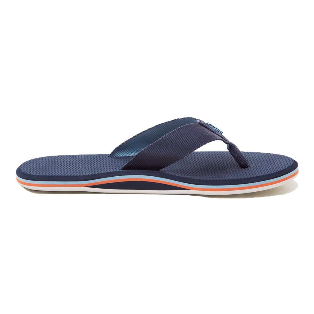 Hari Mari Men's Dunes Flip Flop in Navy, Light Blue & Orange – Country ...