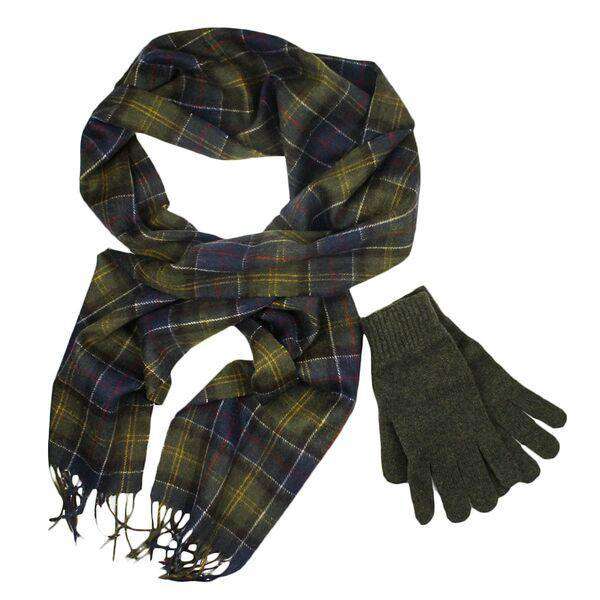 barbour scarf and glove gift box