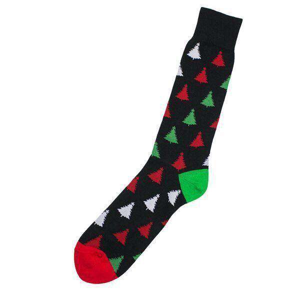 Byford Christmas Tree Socks in Black, Red, White, and Green – Country ...