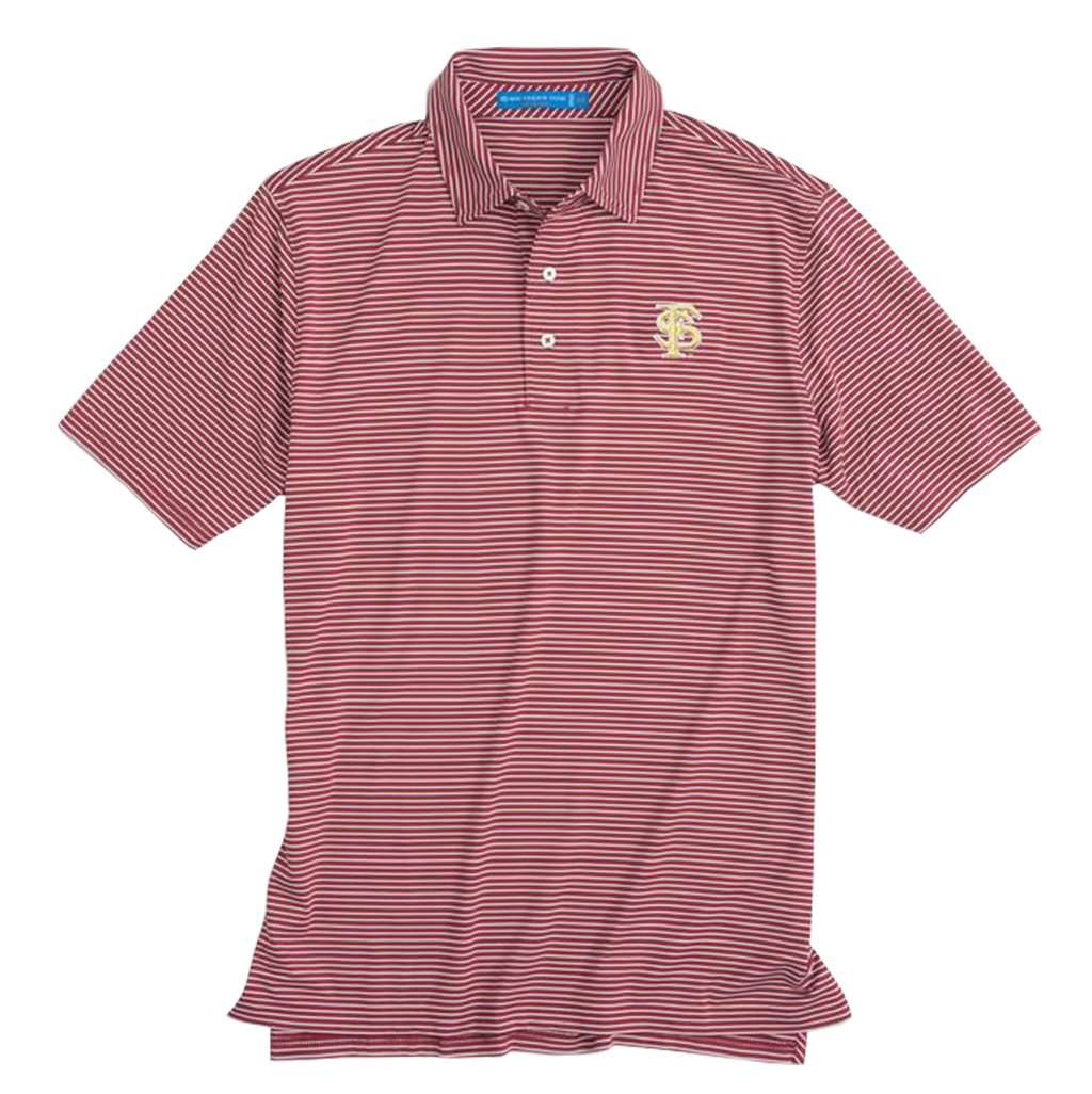 Southern Tide Florida State Seminoles Striped Performance Polo Shirt ...