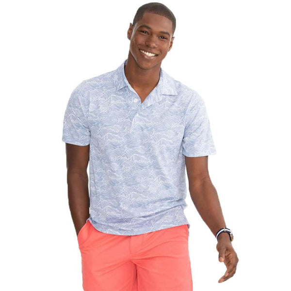 Southern Tide Reyn Spooner Wave Print Performance Polo | Free Shipping