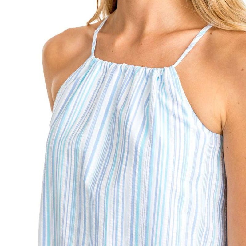 Southern Tide Ivette Multi Tonal Striped Seersucker Dress