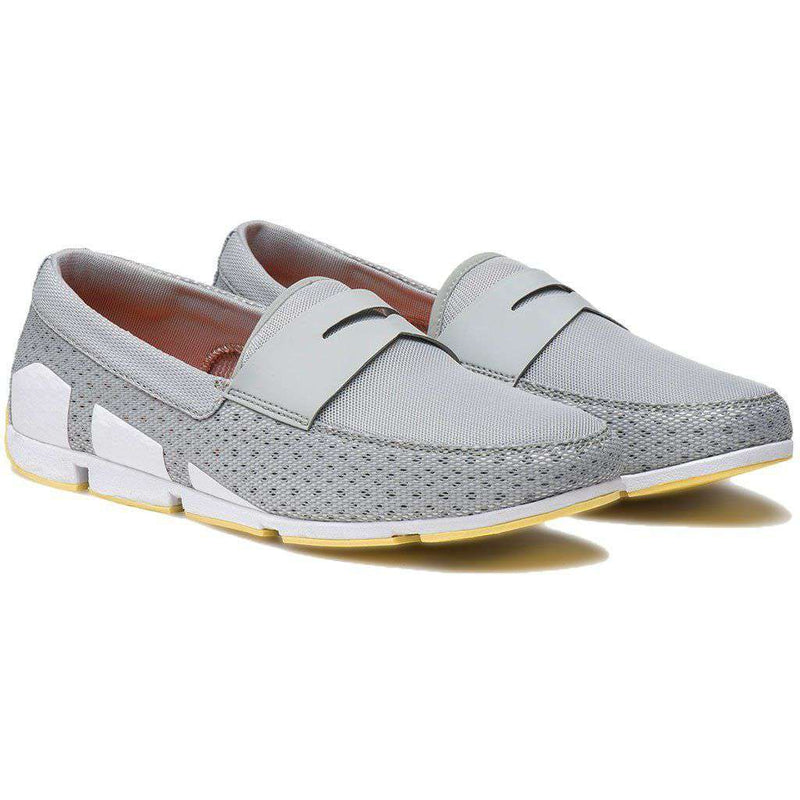 SWIMS Breeze Penny Loafer in Light Gray, White & Faded Lemon