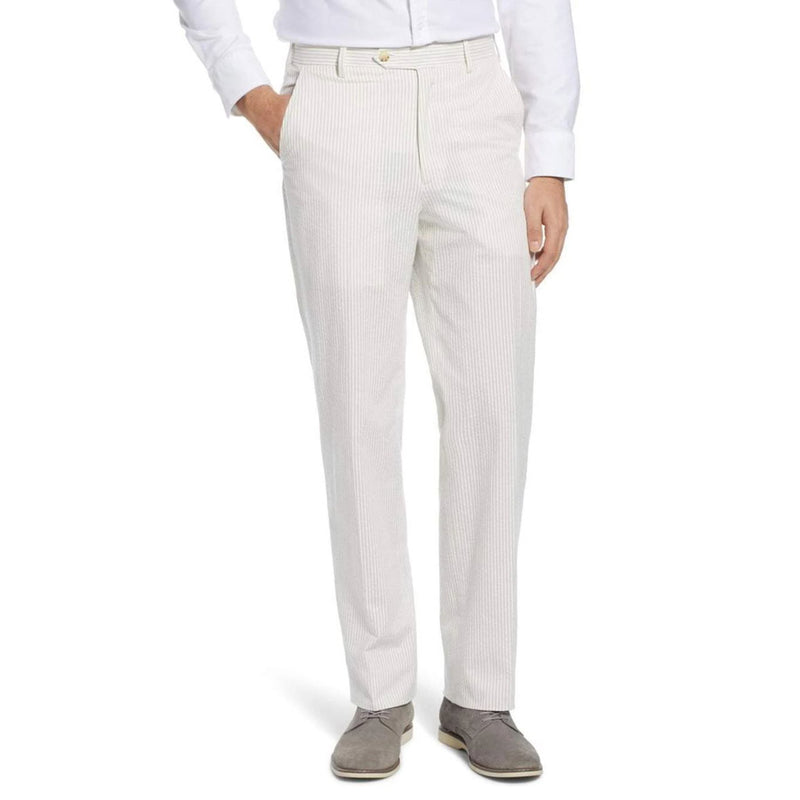 Tan Seersucker Pants by Country Club Prep