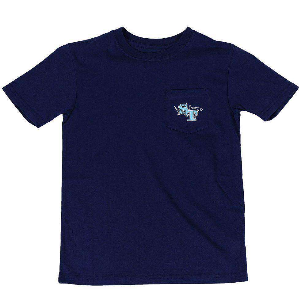 Southern Tide Boy's Best Fins Tee Shirt in Yacht Blue