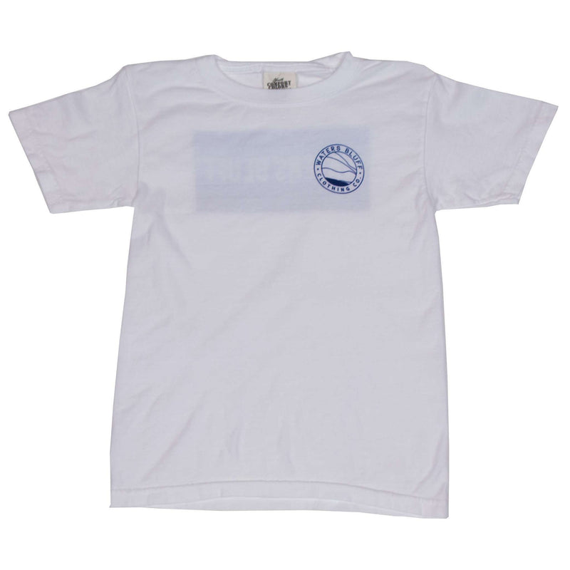 Waters Bluff Youth Wave Tee Shirt in White – Country Club Prep