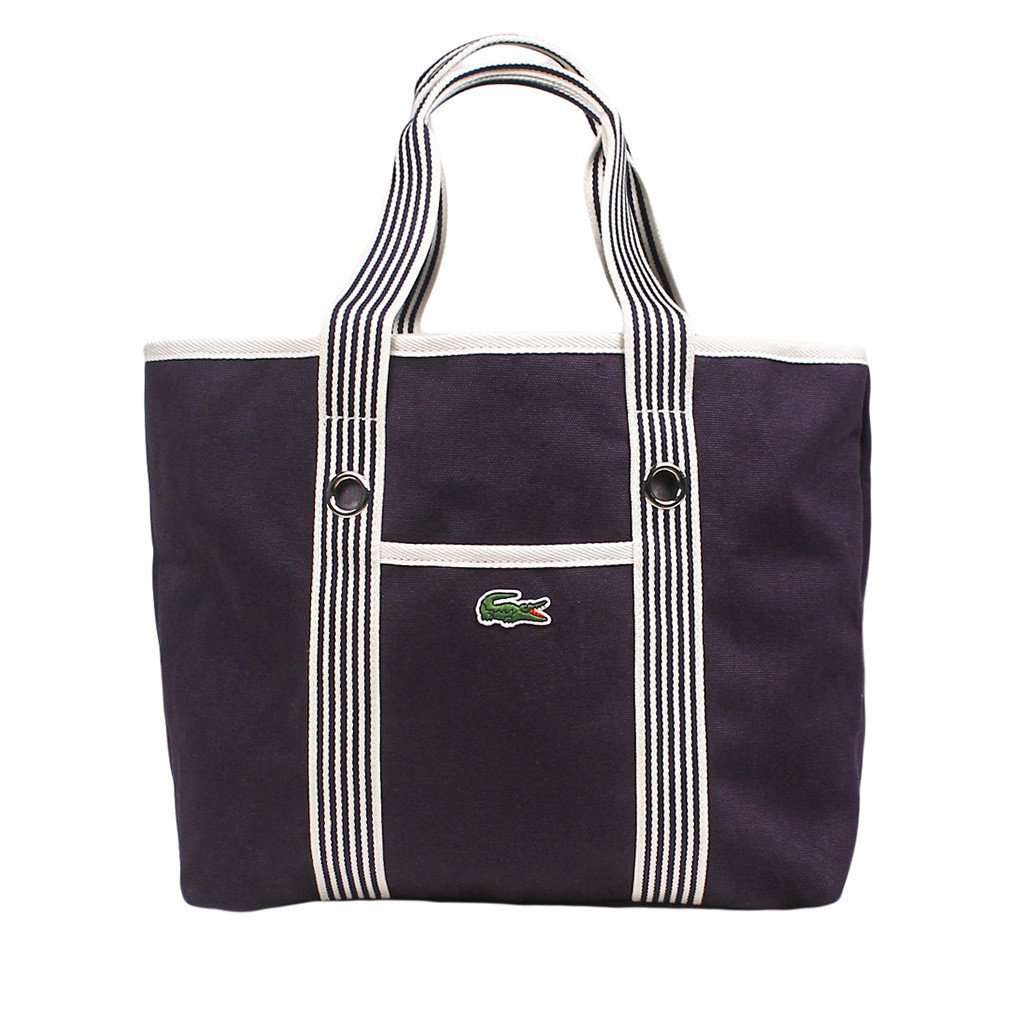 Lacoste Summer Medium Tote in Peacoat and White – Country Club Prep