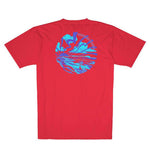 Waters Bluff Rayz'd and Confused Simple Pocket Tee in Bright Red