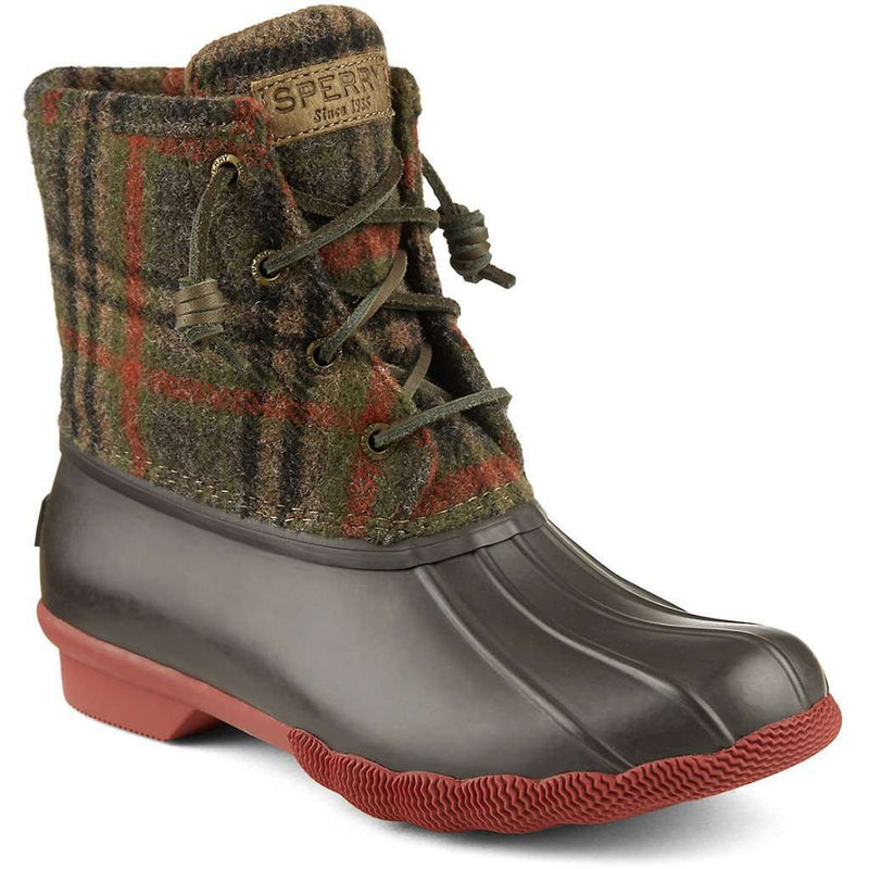 plaid duck boot