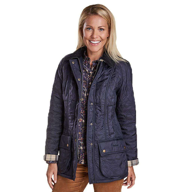 barbour beadnell navy