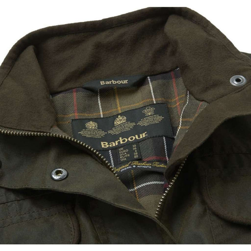 green barbour jacket ladies