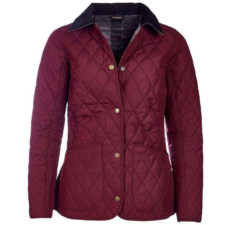 Barbour Montrose Quilted Jacket in Bordeaux – Country Club Prep
