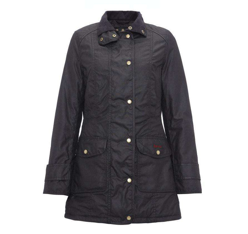 Barbour The Squire Waxed Jacket in Black