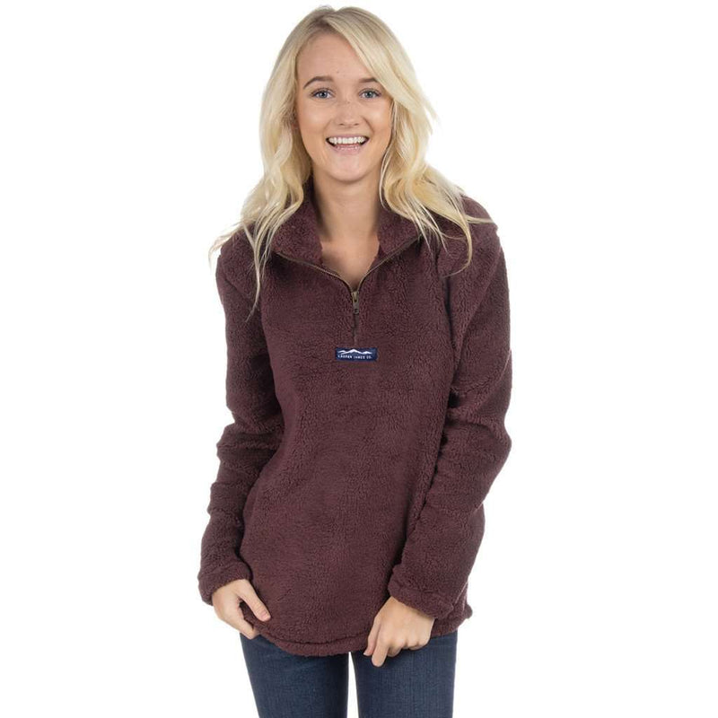Lauren James Linden Sherpa Pullover in Chocolate – Country Club Prep