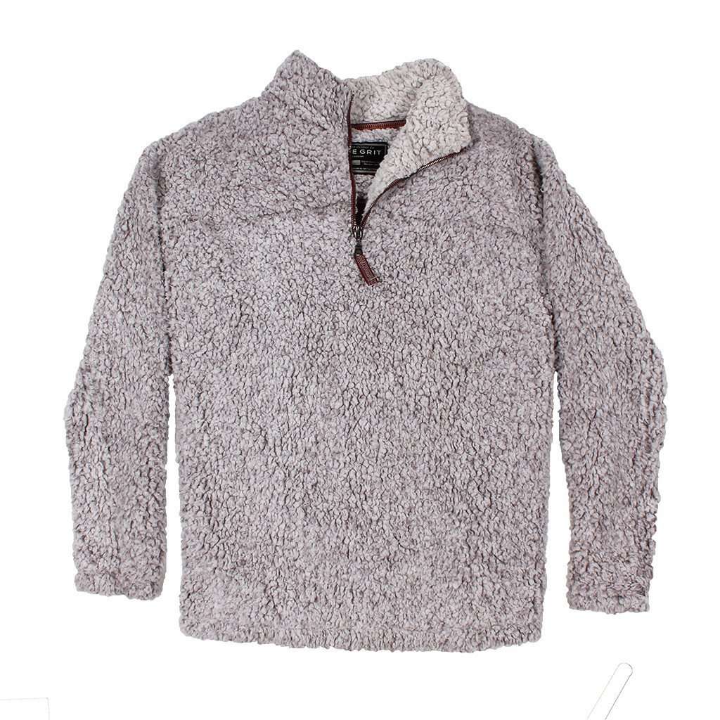 True Grit Frosty Tipped Pile 1/2 Zip Pullover in Heather – Country Club ...