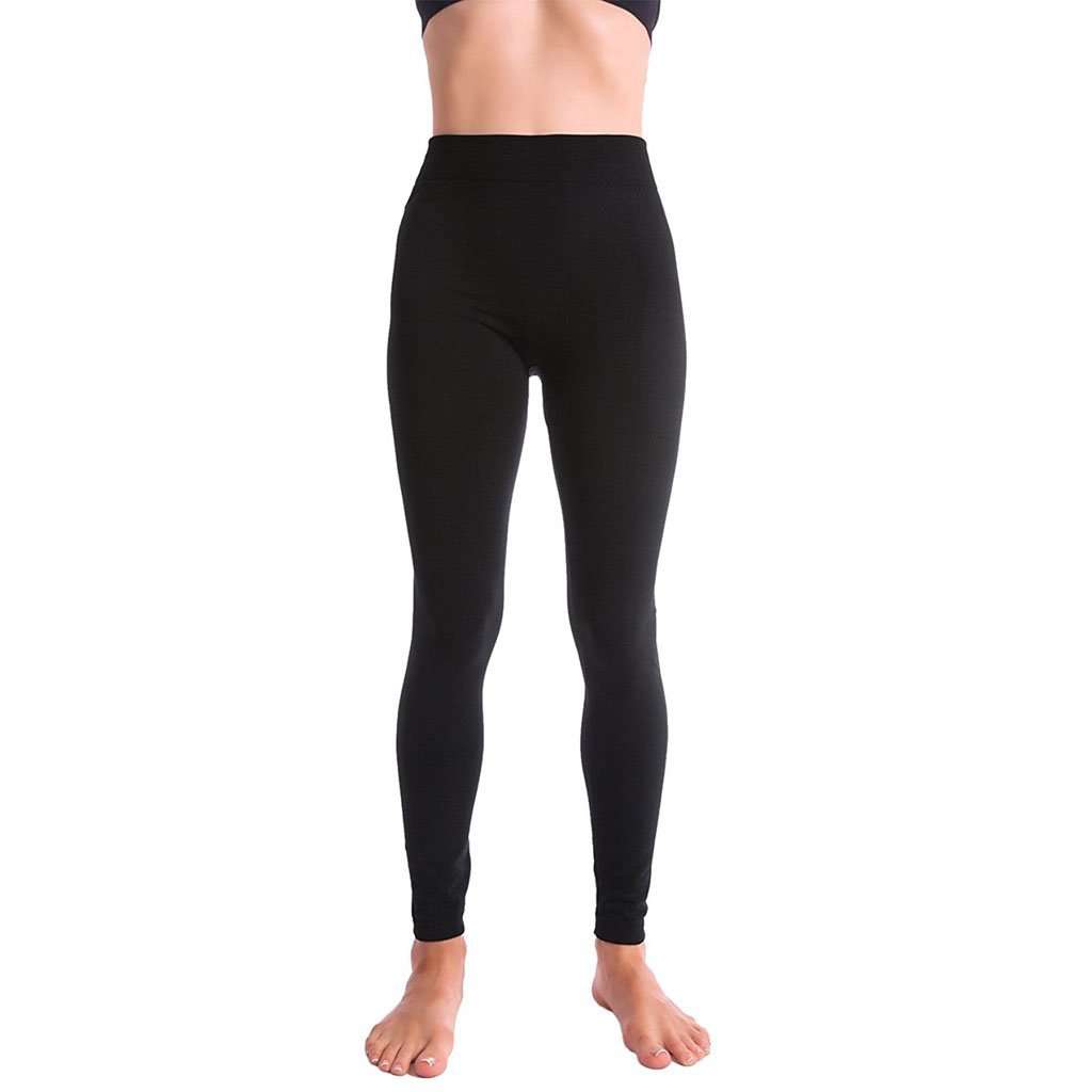 Ultra-Soft Seamless Fleece Lined Leggings in Black | Free Shipping –  Country Club Prep
