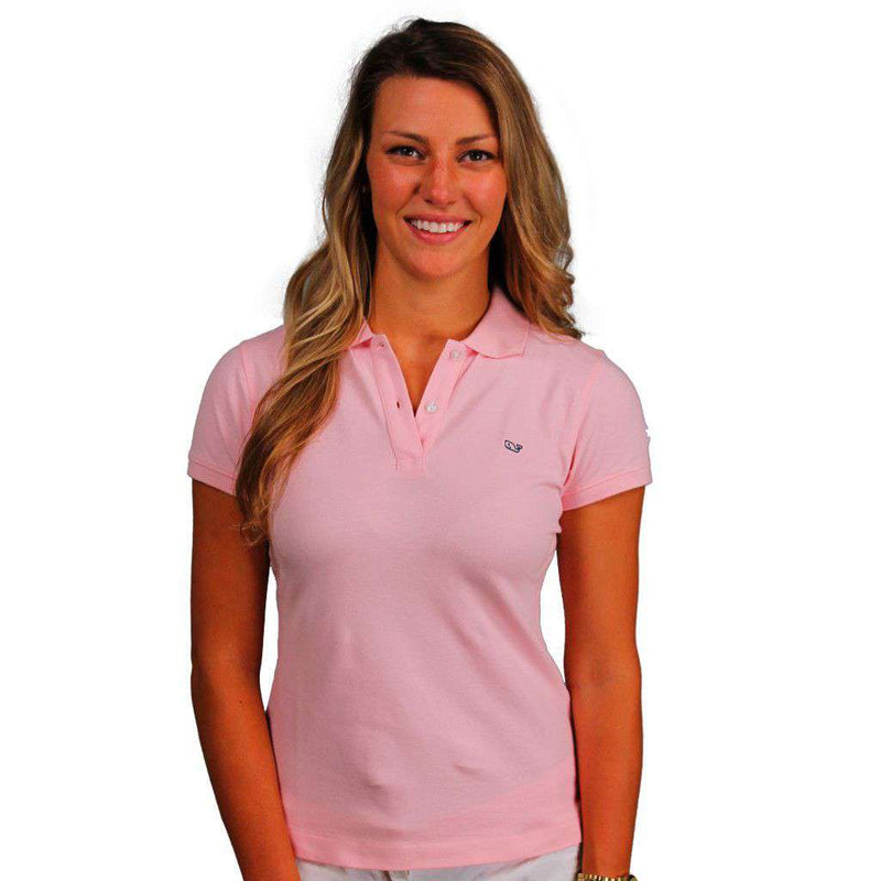 Vineyard Vines Women's Classic Polo in Flamingo Pink