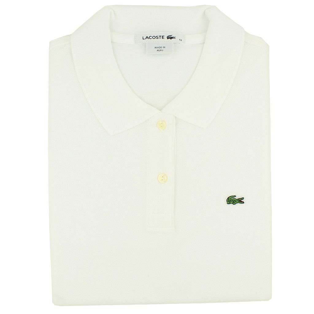 Lacoste Women's Classic Pique Polo in White – Country Club Prep