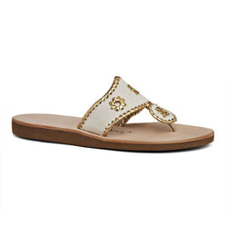 Jack Rogers Boating Jacks in Ecru and Gold