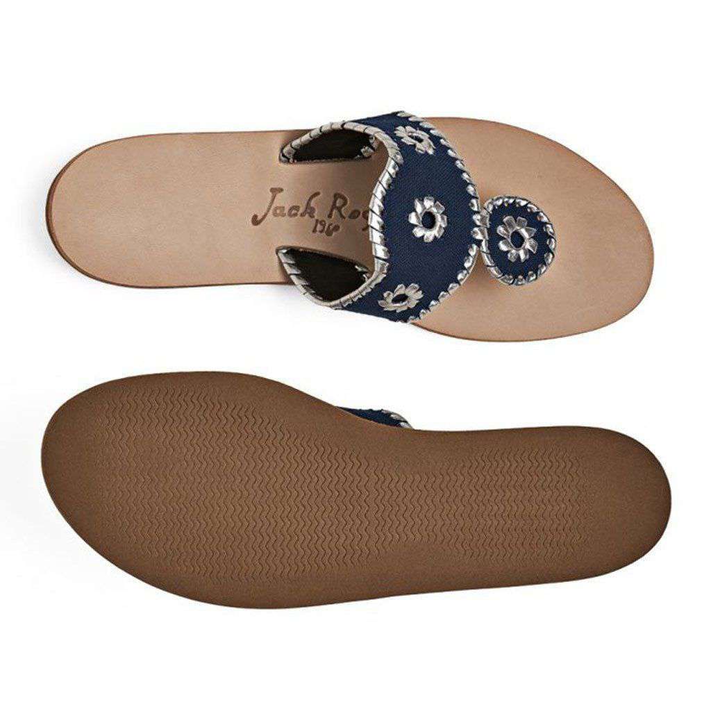 Jack Rogers Boating Jacks in Midnight and Silver – Country Club Prep