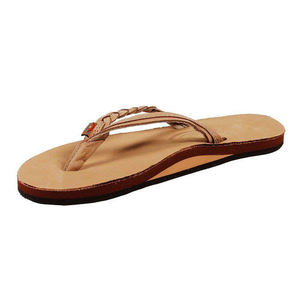 brown flip flops womens