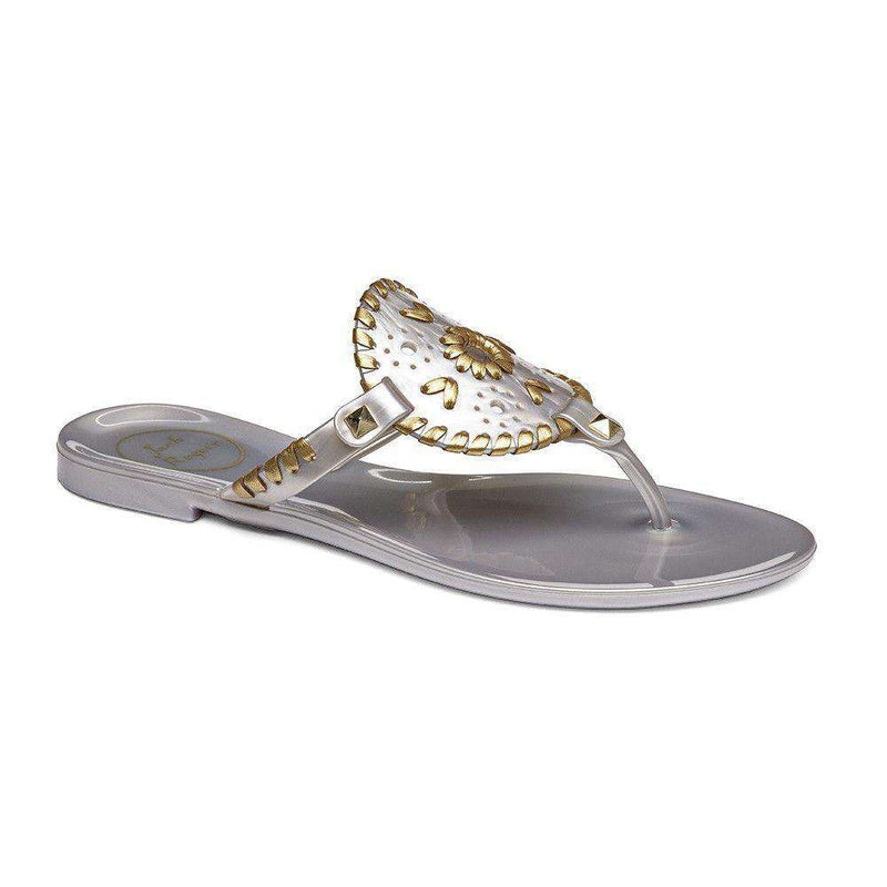 Jack Rogers Georgica Jelly Sandal in Silver and Gold