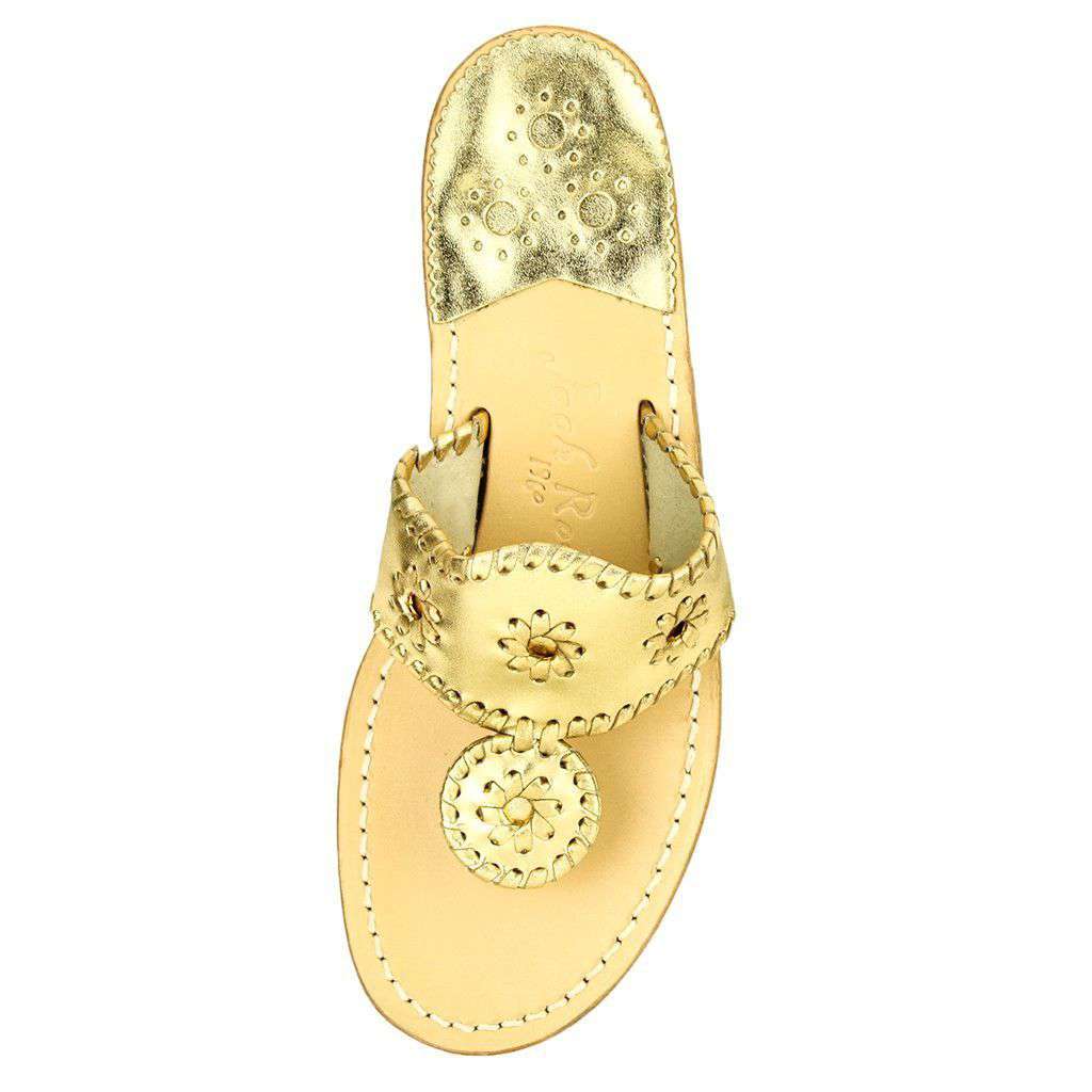 Jack Rogers Hamptons Navajo Sandal in Gold – Country Club Prep